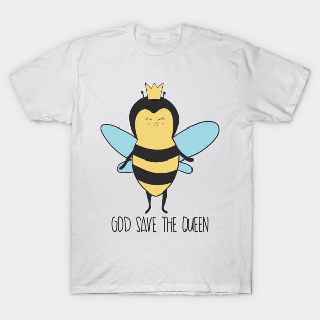 God Save The Queen -Queen Bee T-Shirt by Dreamy Panda Designs